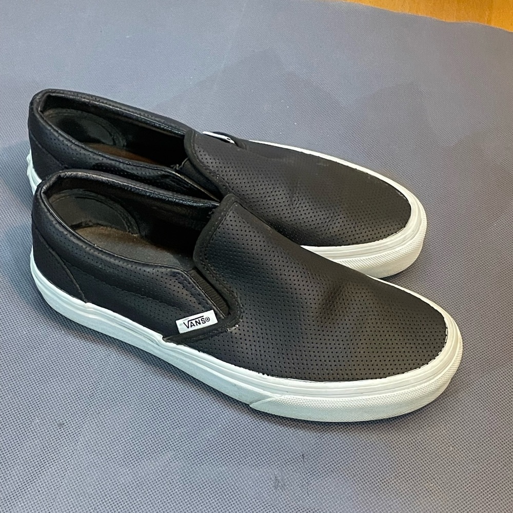 Vans Men's Perforated Black Slip-On Sneakers